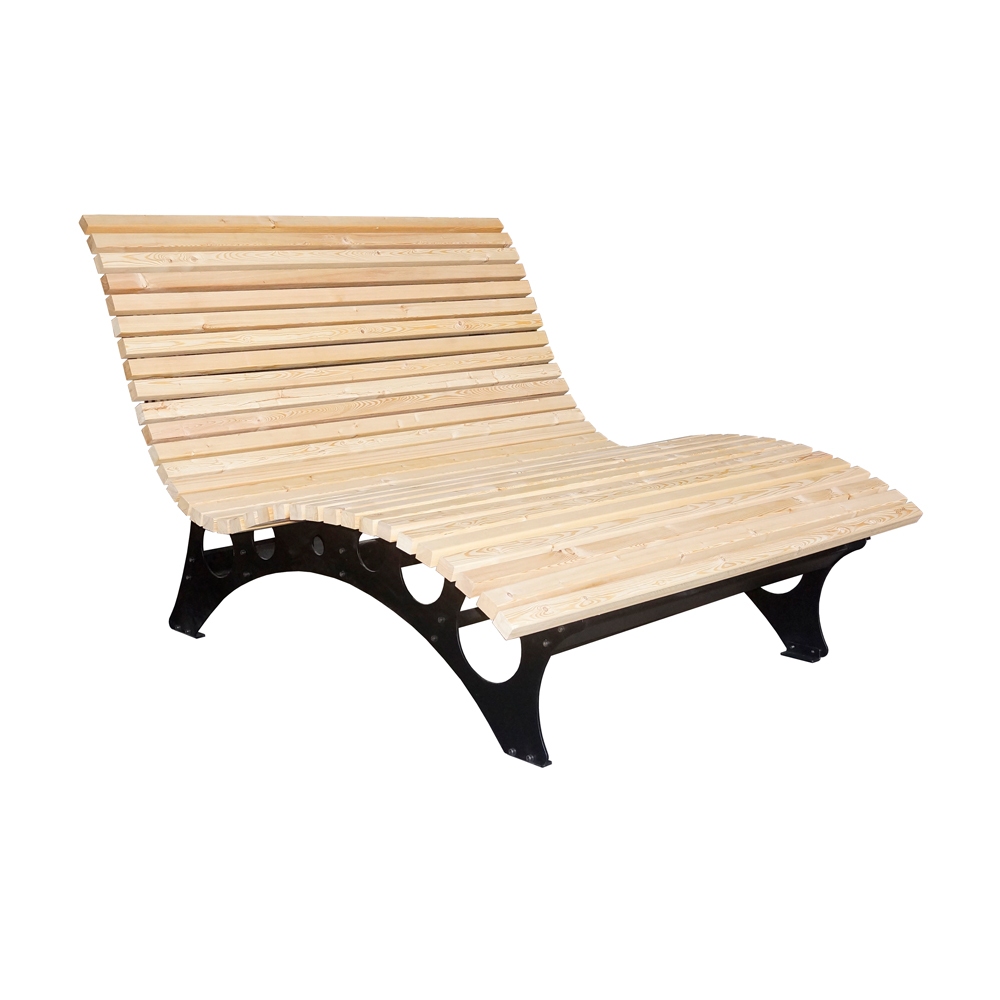 Wave houten ligstoel / bosbank TAIGA - Made in Germany 2