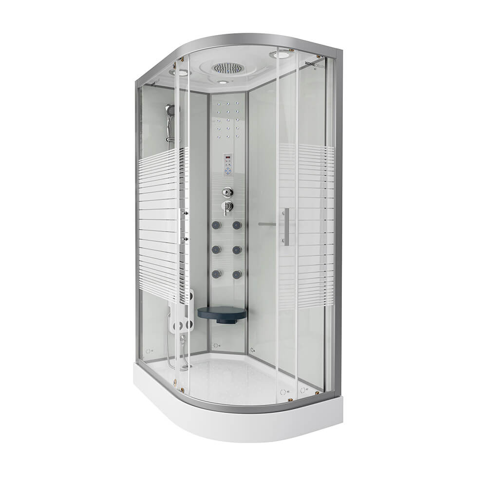 Duschkabin WHITE PEARL - 120 x 80 cm Höger 2