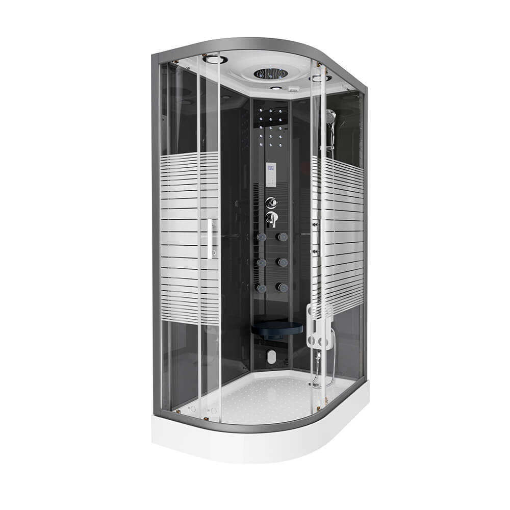 Dampfdusche Duschtempel Komplettdusche Duschkabine Schiebetür Radio