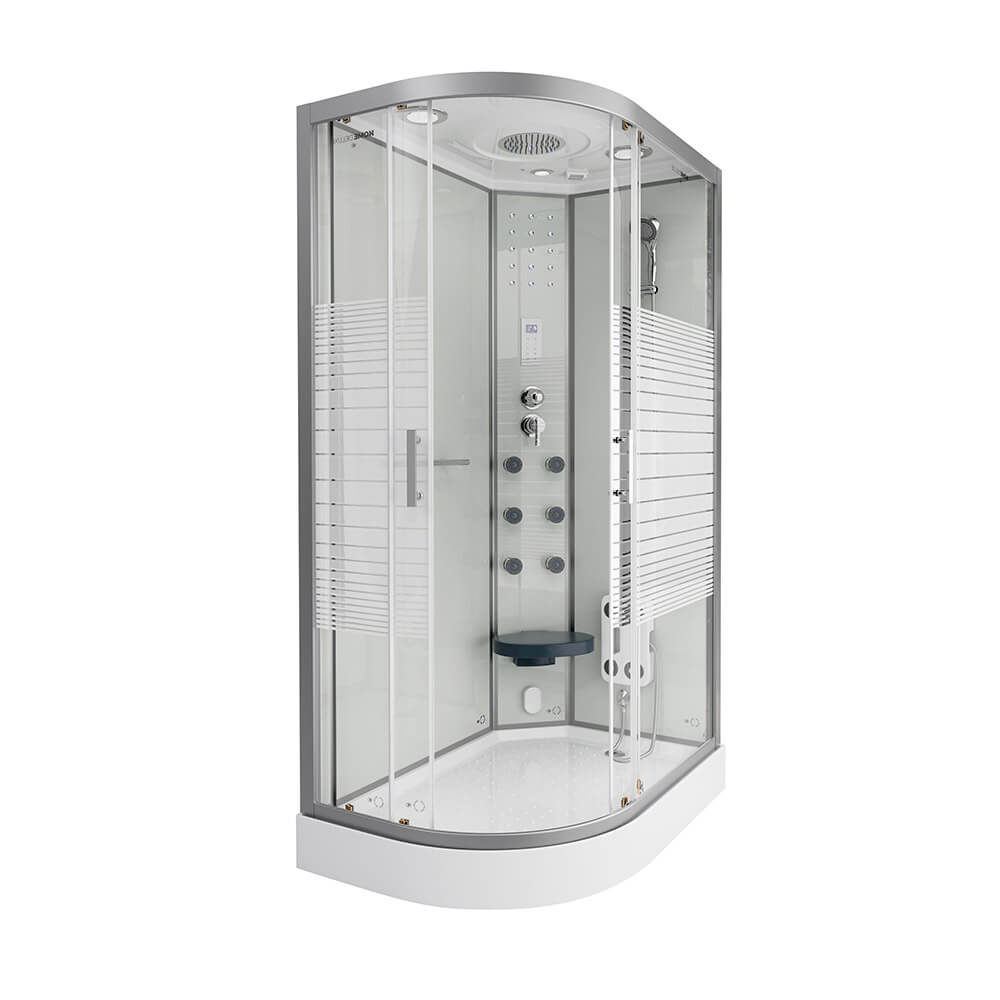 Ducha de vapor BLANCO PERLA - 120 x 80 cm izquierda 2
