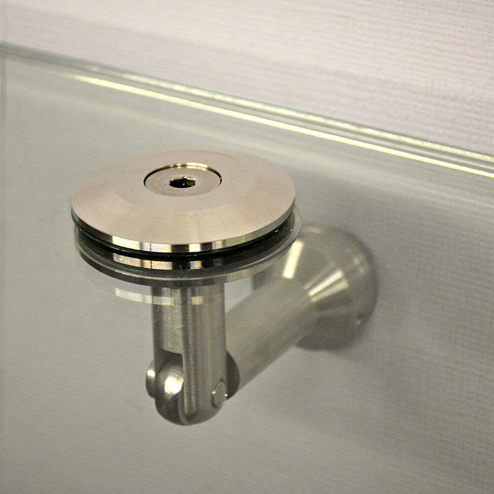 Glasvordach Türvordach Vordach Haustür Edelstahl gehärtetes Glas 150/200x90 cm - Produktbild 6