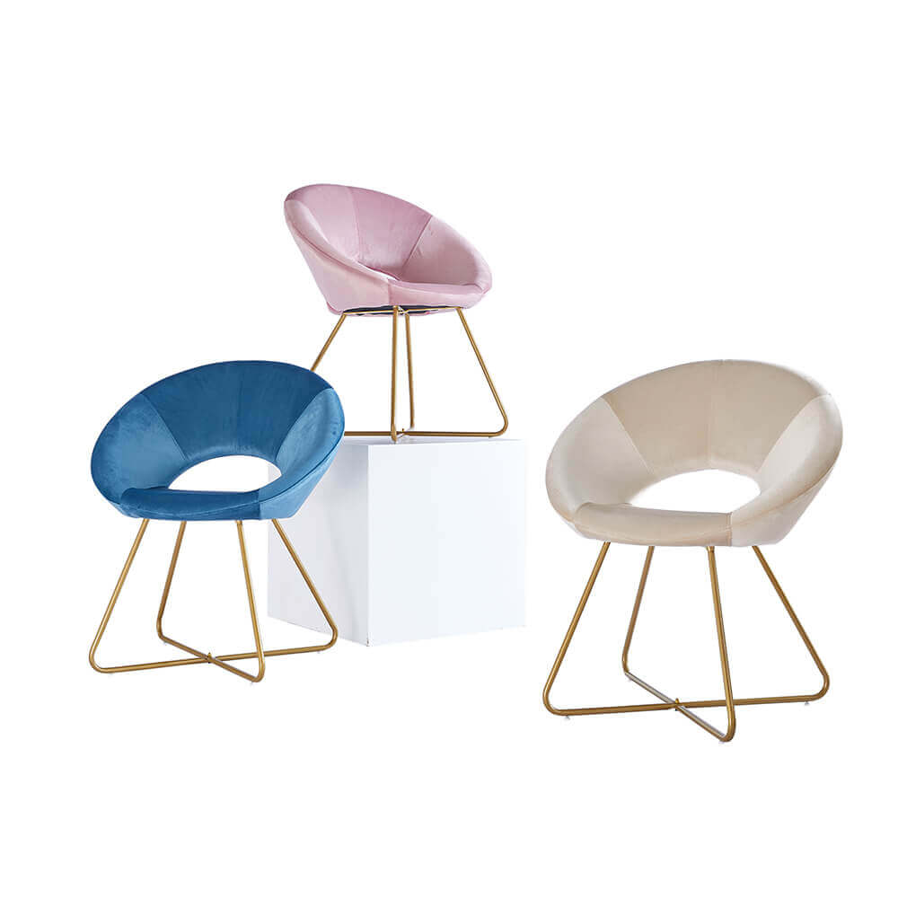 Chaise en velours SELESA avec table d'appoint - choix des variantes 2