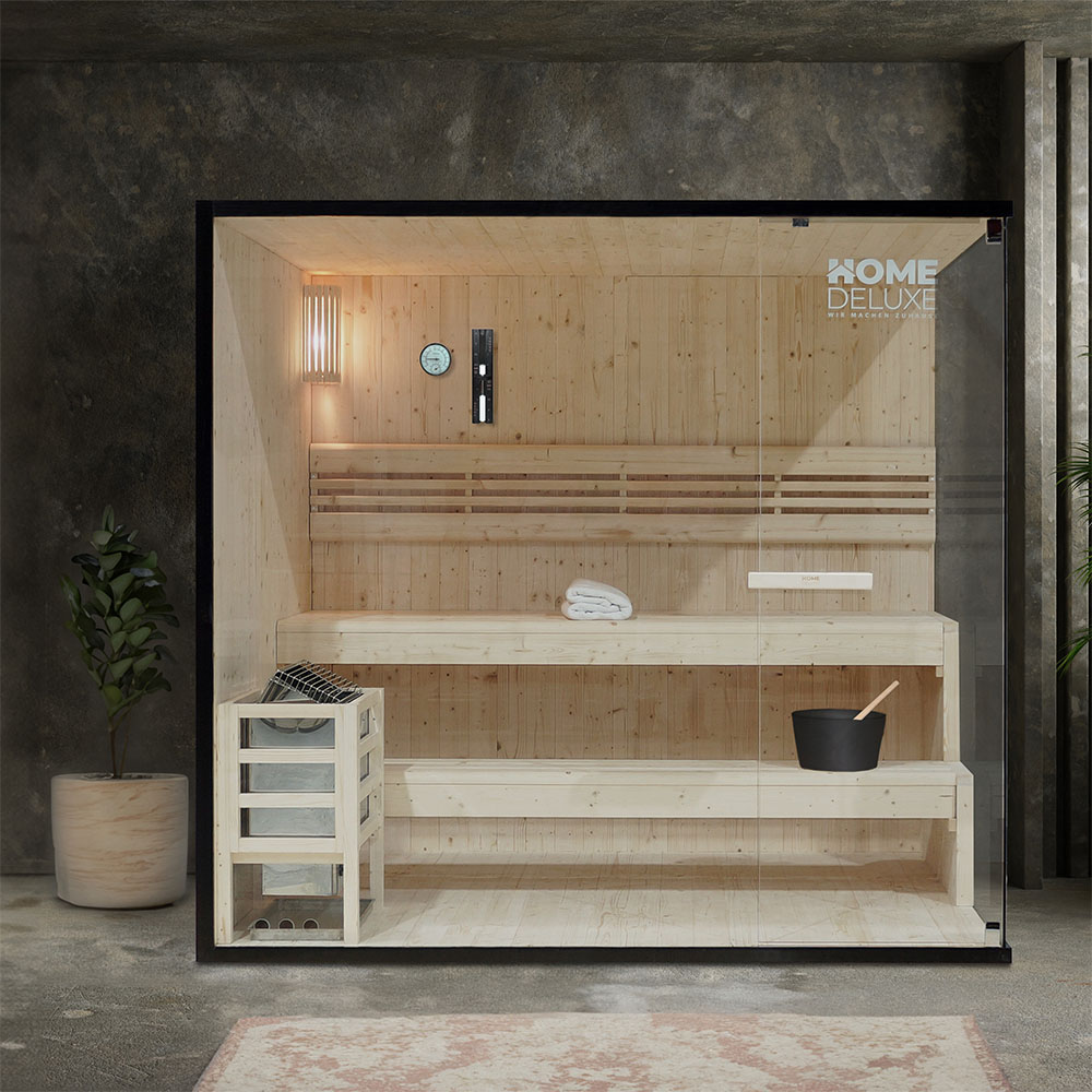 Home Deluxe Sauna tradicional SHADOW XL - 200 x 150 cm para 5 personas