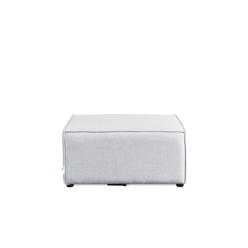 Home Deluxe Taburete sofá modular VERONA - 87 x 87 cm gris claro