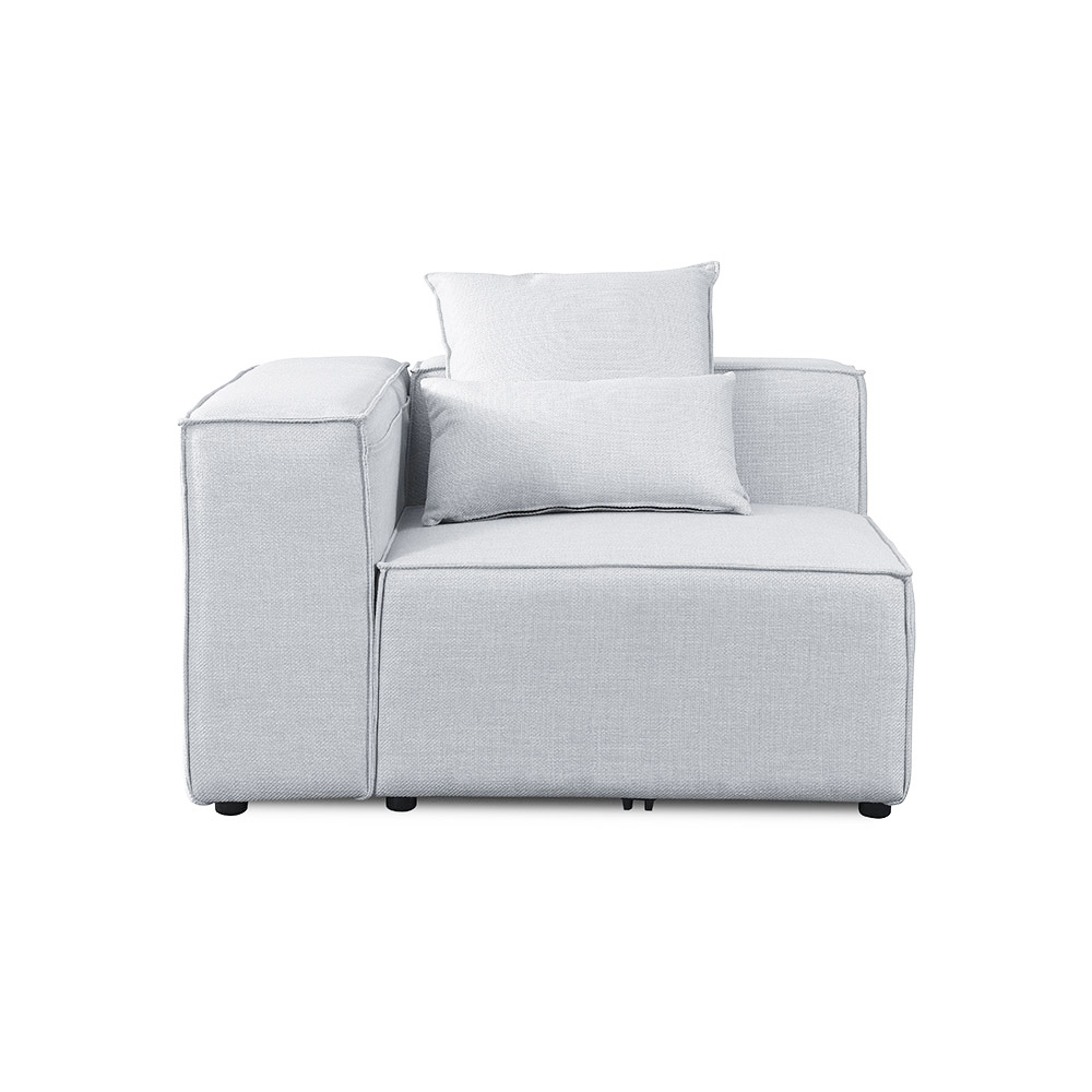 Modulares Sofa VERONA Linkes Ecksofa - Hellgrau