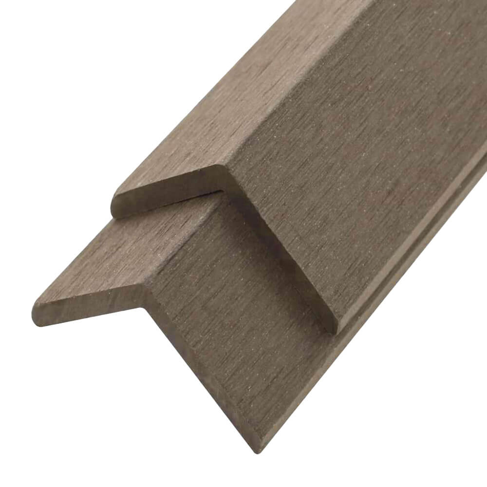 WPC eindstrip donkerbruin 110cm set van 10 FINEA 2