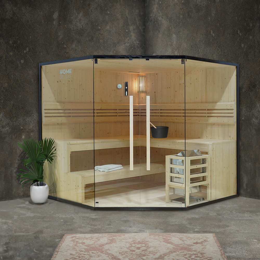 Home Deluxe Sauna tradicional SHADOW XL BIG - 200 x 200 cm para 6 personas