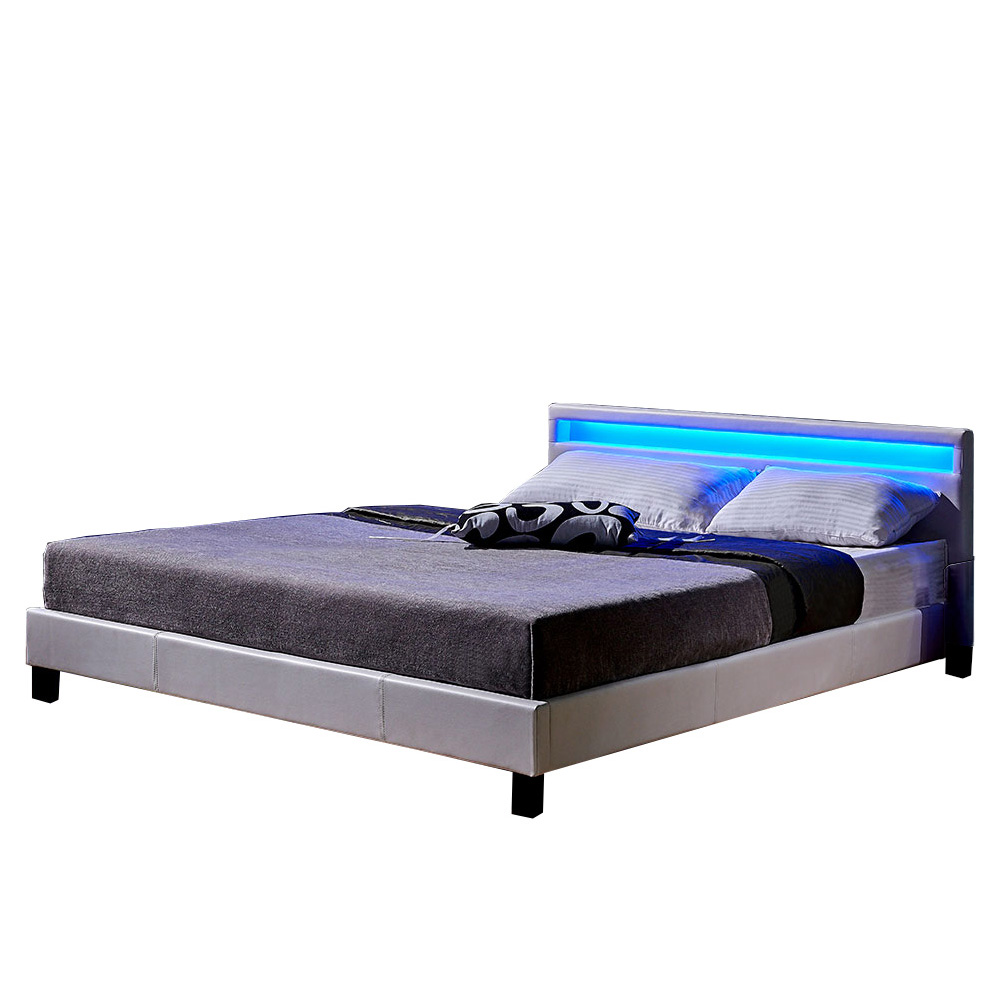 Cama LED ASTRO - 180 x 200 cm Branco 2