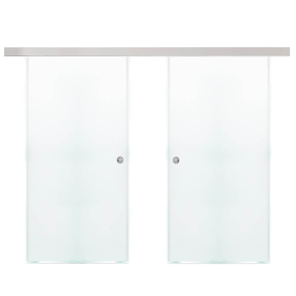 Porta scorrevole SAPHIR doppio vetro – vetro satinato 205 x 90 cm 2