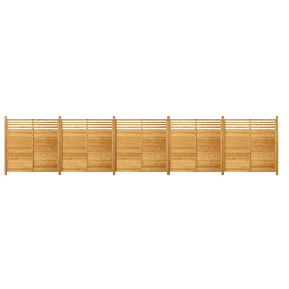 Valla de privacidad de madera SOMA - 5x elementos + 6x postes 2
