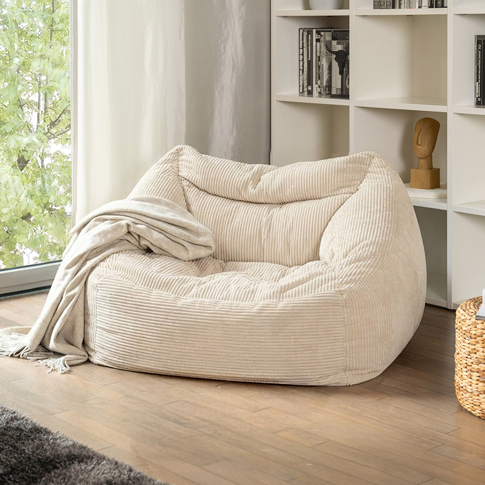 Home Deluxe Sillón puf COZY - Beige