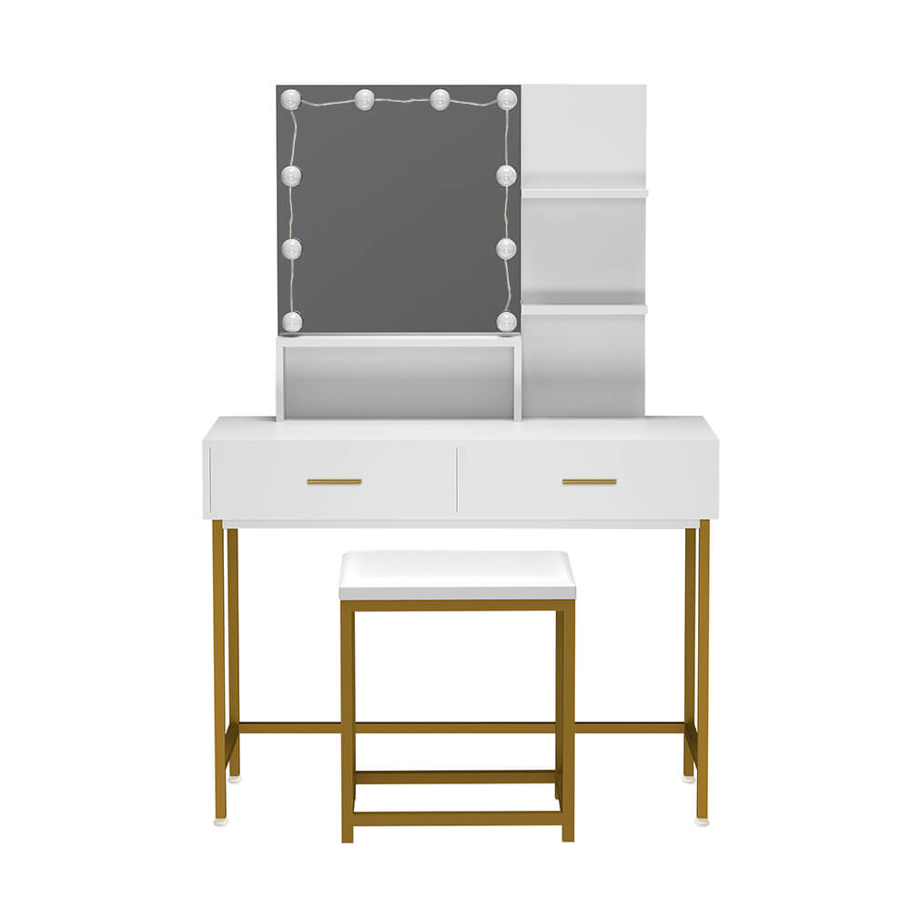 Kaptafel KASIA – wit/goud 2