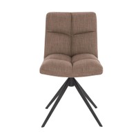 Esszimmerstuhl drehbar 8er Set NODA – Webstoff Grau / Braun