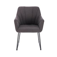 Esszimmerstuhl 8er Set PAKU – Webstoff Anthrazit