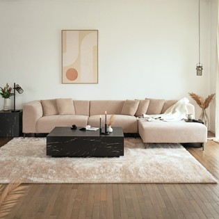 Ecksofa TORINO Beige Rechts 1