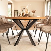 Esszimmerstuhl drehbar 2er Set NODA – Samt Hellgrau