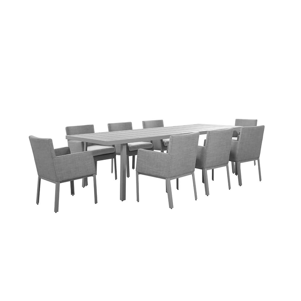 Ensemble de meubles de jardin avec housse CATALUNYA - Gris 2