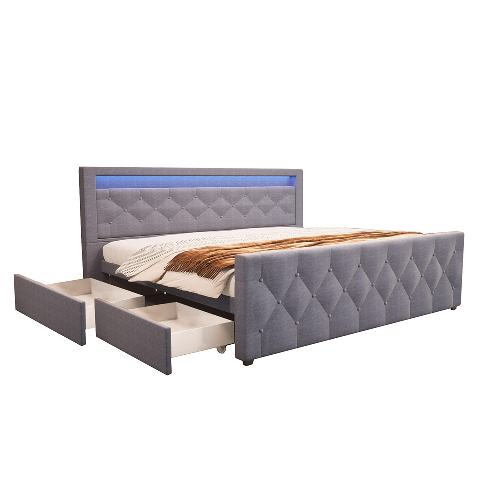 Cama estofada VELARA 180 x 200 cm - seleção de cores 2