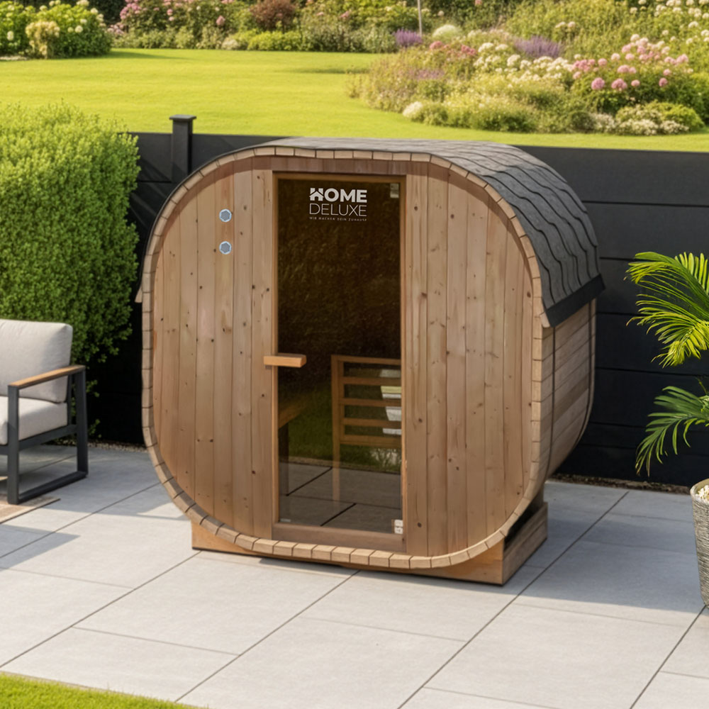 Home Deluxe Sauna exterior CUBE M - 194 x 120 cm para 2 personas