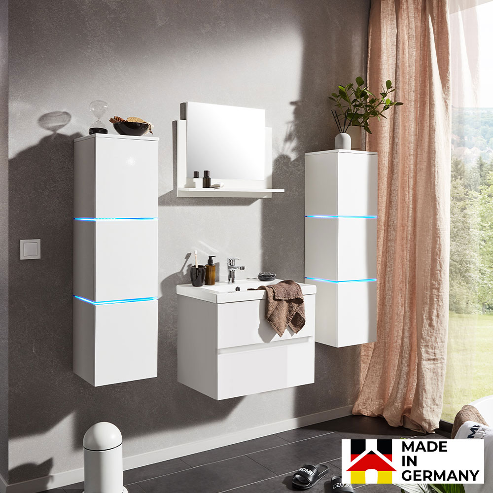 WANGEROOGE Deluxe bathroom furniture – XL white – Made in Germany