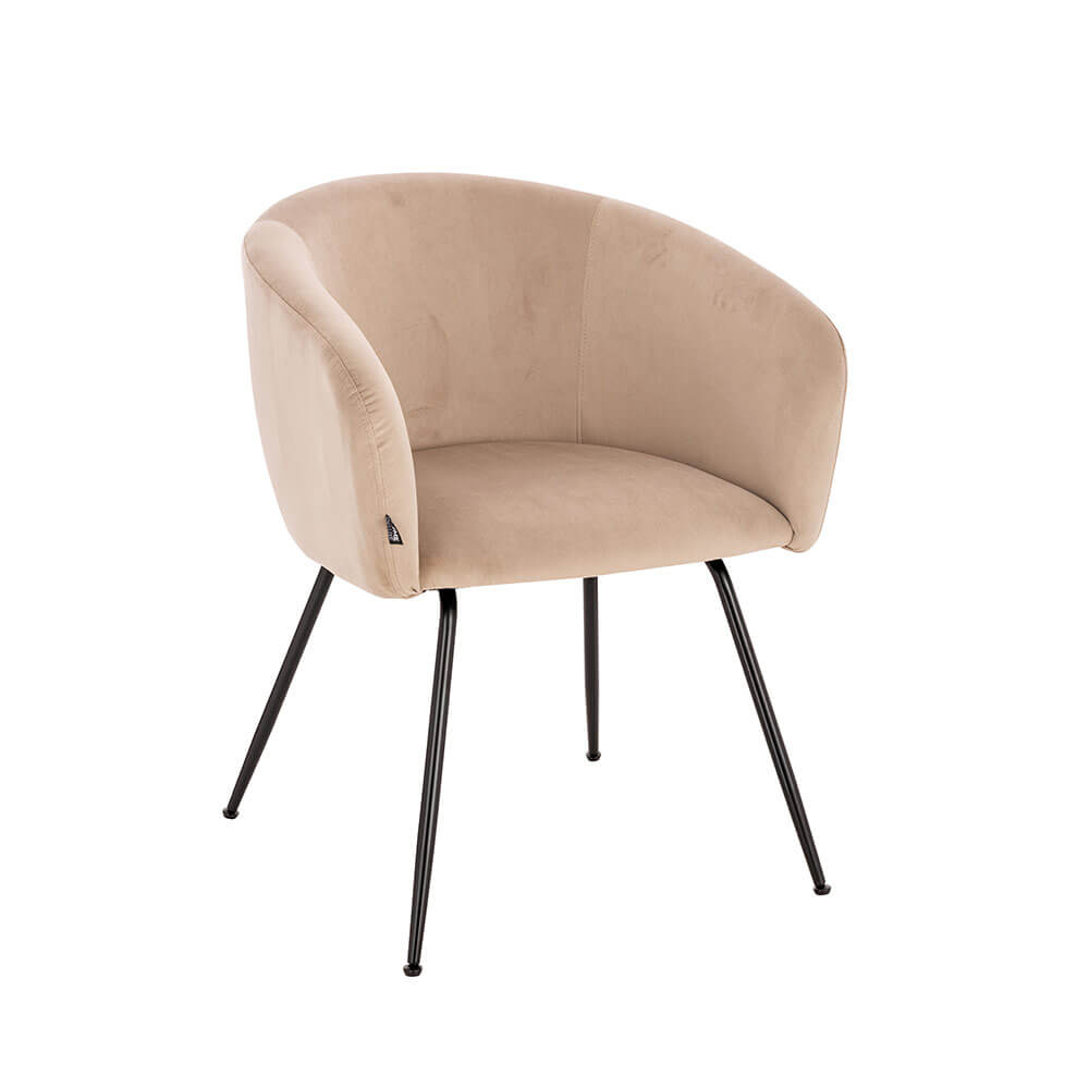 Sedia per sala da pranzo ARIA velluto beige - selezione quantità 2