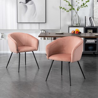 Silla de comedor ARIA terciopelo rosa viejo - selección de cantidad 1