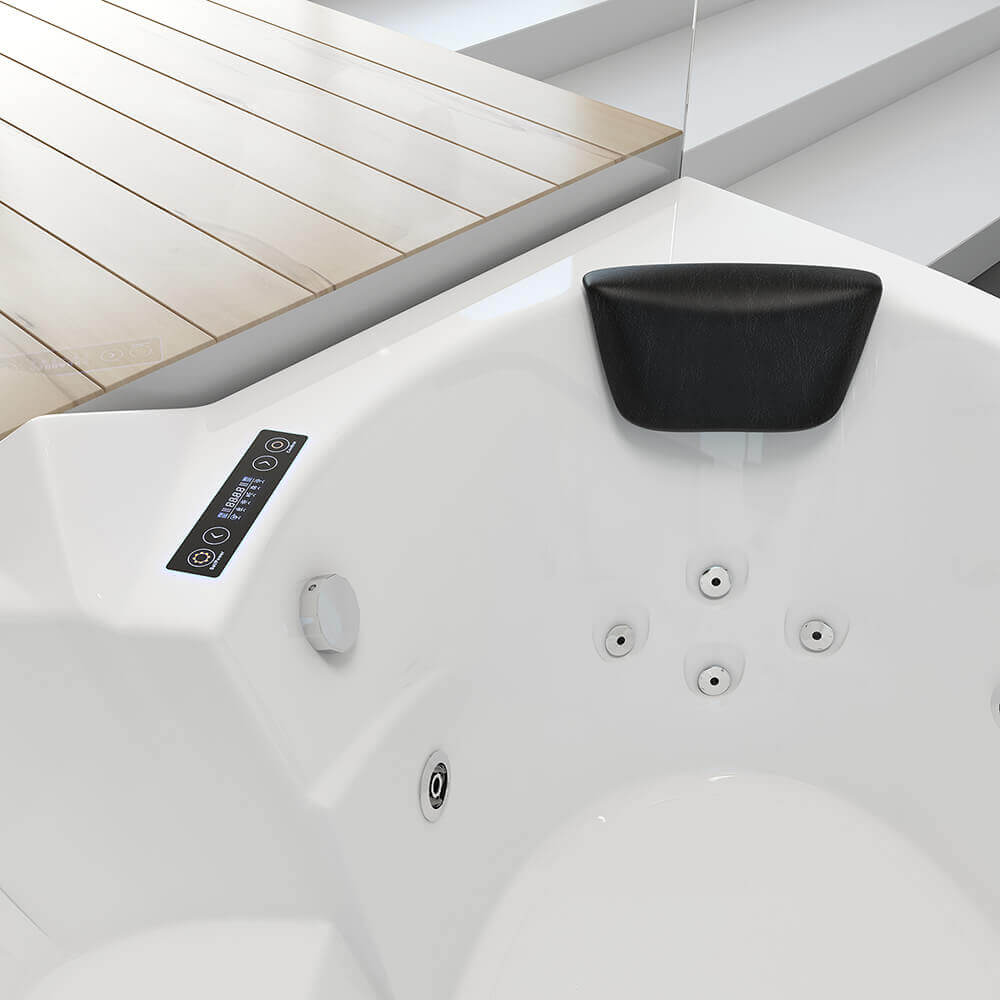 Home Deluxe Bañera de hidromasaje con luminoterapia LAGUNA L - 157 x 157 cm 4
