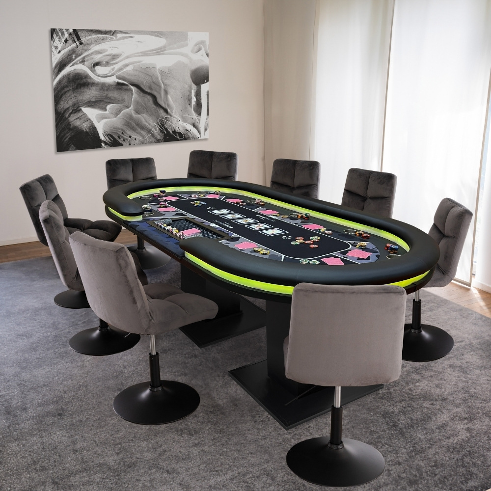 LED poker table FLUSH