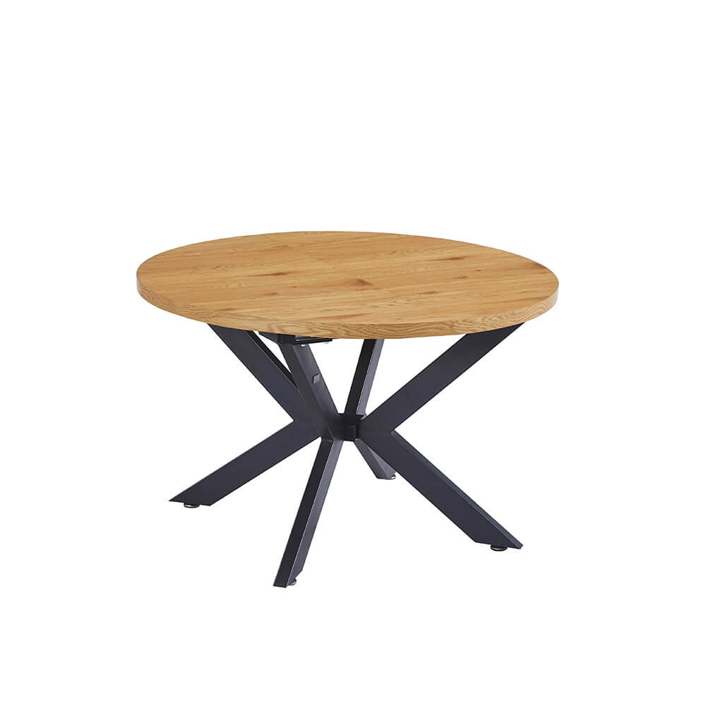 Mesa de comedor redonda extensible AVENTURA incl. base en forma de estrella - 120 x 120 cm 2