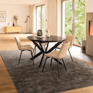 Table à manger ronde extensible AVENTURA avec base étoile - 120 x 120 cm 1