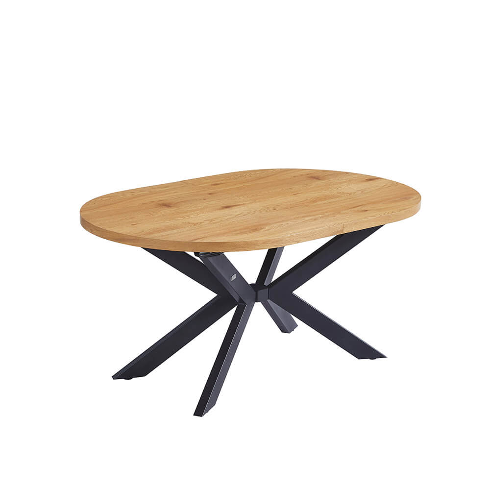 Tavolo da pranzo ovale allungabile AVENTI compreso base a stella - 160 x 100 cm 2