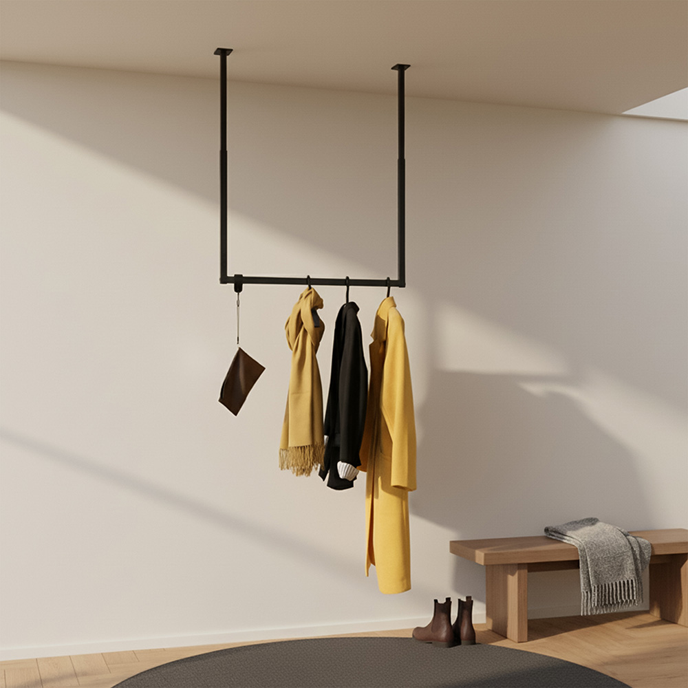 Home Deluxe Perchero metálico SWAY - Negro