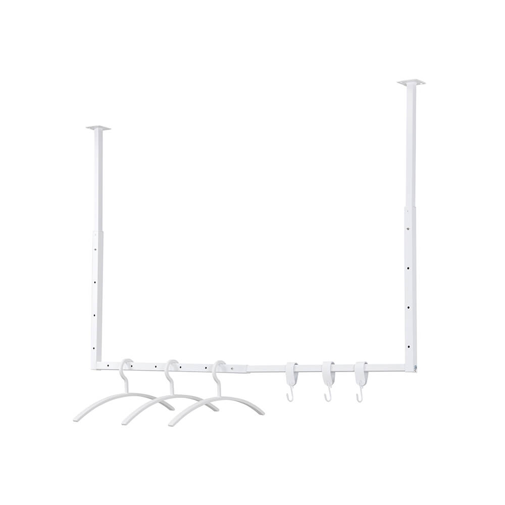 Drążek na ubrania z wieszakiem i haczykami SWAY 2