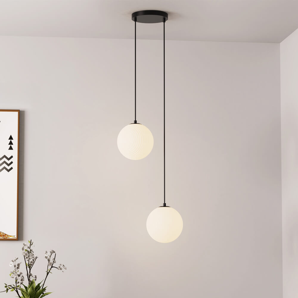 Home Deluxe Lámpara colgante de cristal SUNA - 2 luces