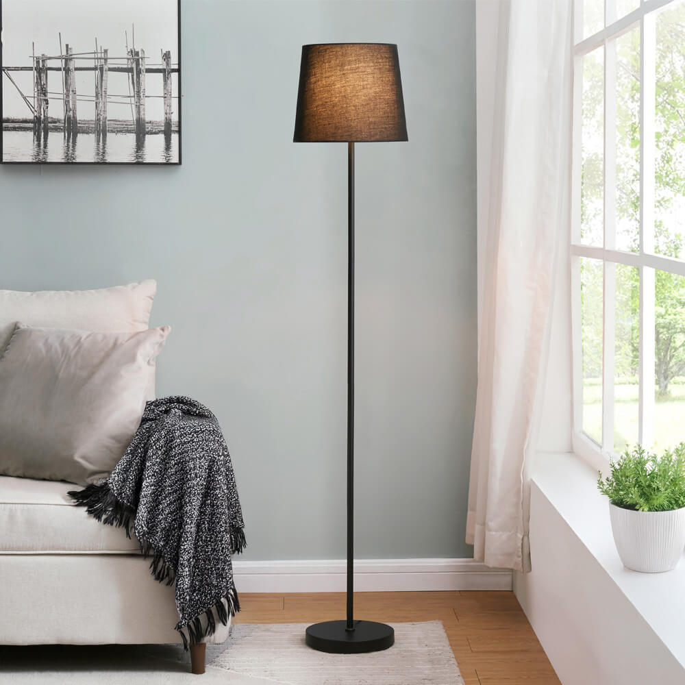 Home Deluxe Lámpara de pie VANA – Negra