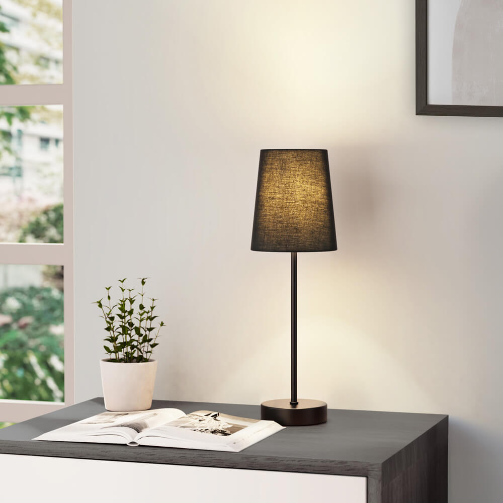Home Deluxe Lámpara de mesa VANA – Negra