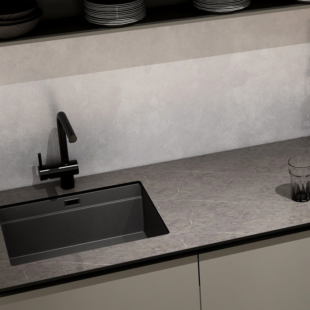 Home Deluxe Cocina PORTOFINO 280 cm - Umbra gris/gris piedra