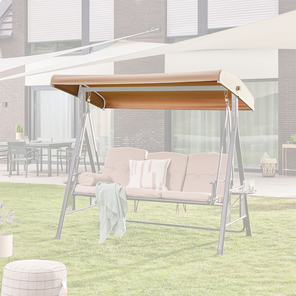 Stoffdach Hollywoodschaukel DESCANSO - Beige