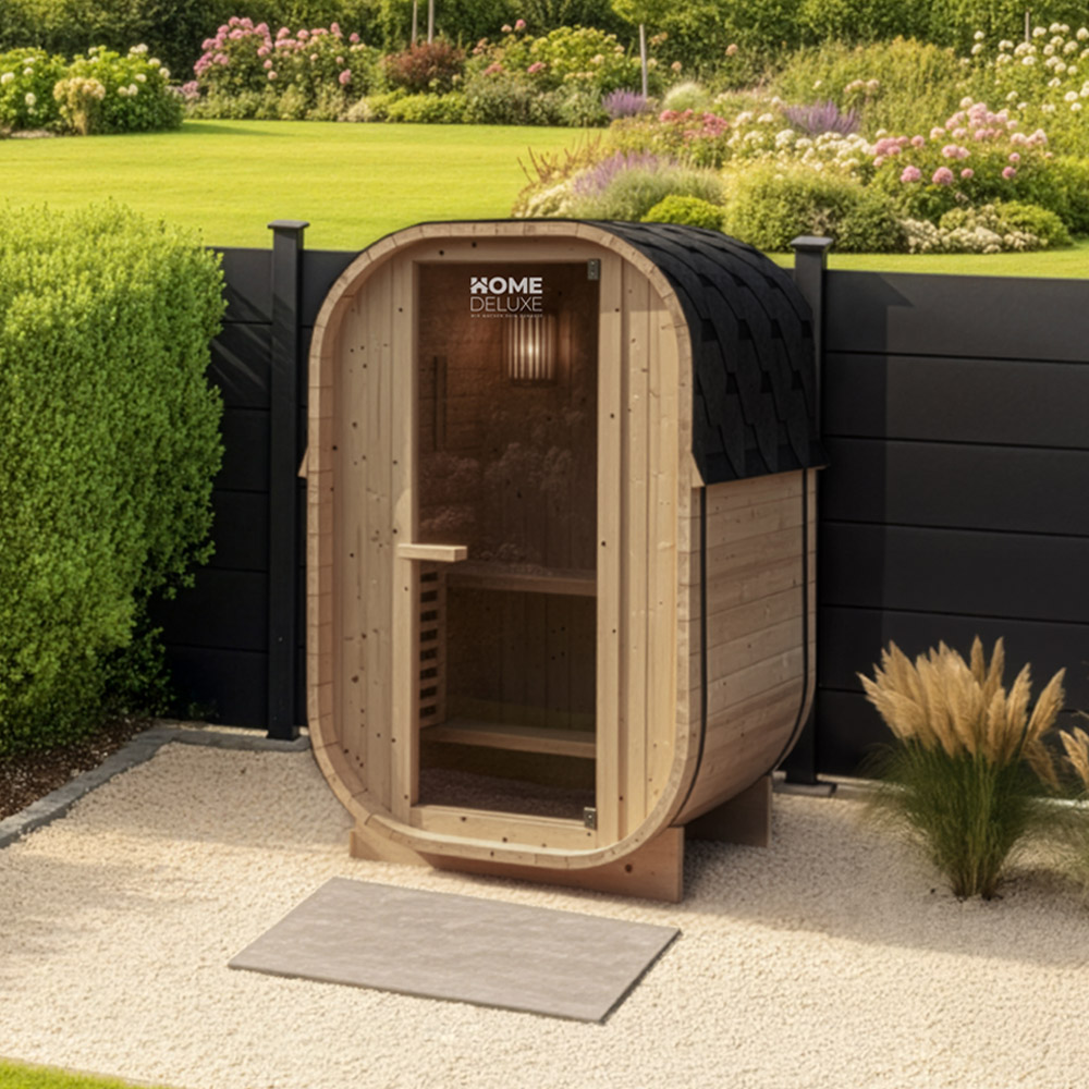 Home Deluxe Sauna exterior CUBE S - 194 x 120 cm para 2 personas