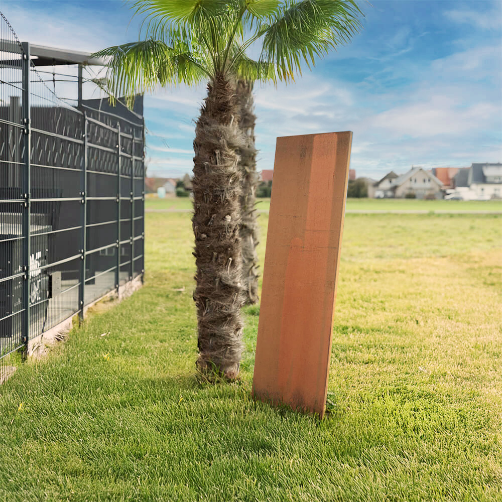 Home Deluxe Biombo de acero corten AURA - 148 cm aspecto óxido - Made in Germany