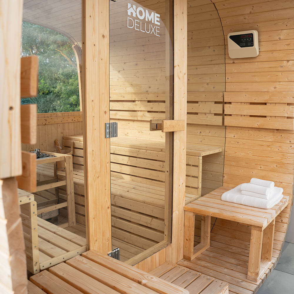 Home Deluxe HYGGE DELUXE sauna de jardín - 230 cm x 220 cm para 4-6 personas 3