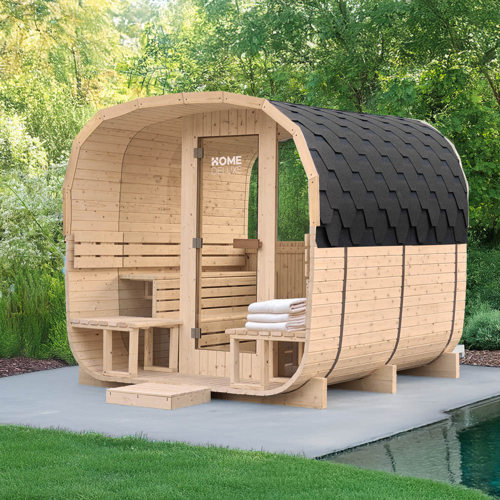 Home Deluxe Sauna de jardín HYGGE DELUXE - 230 cm x 220 cm para 4-6 personas