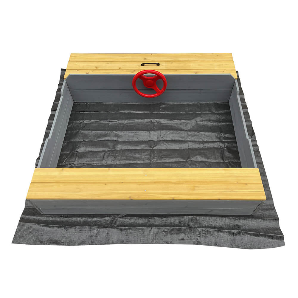 Home Deluxe KIDDY arenero de madera - gris claro 4