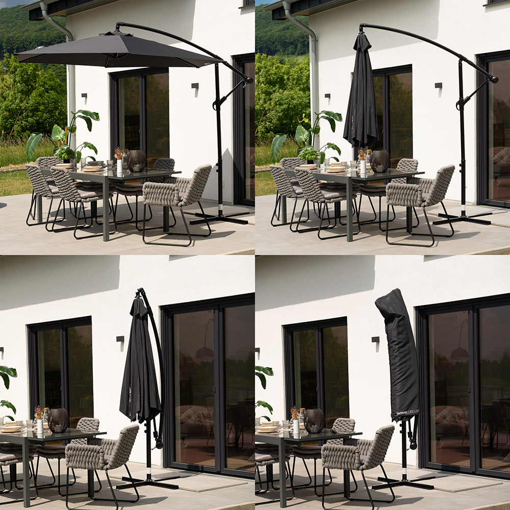 Home Deluxe Sombrilla Ampel incl. funda SOLANA - antracita 3