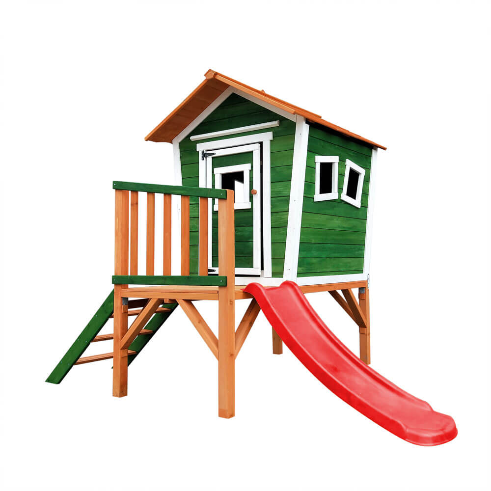 Haus auf Stelzen erhöhtes Outdoor Spielhaus mit Rutsche Leiter Tannenholz
