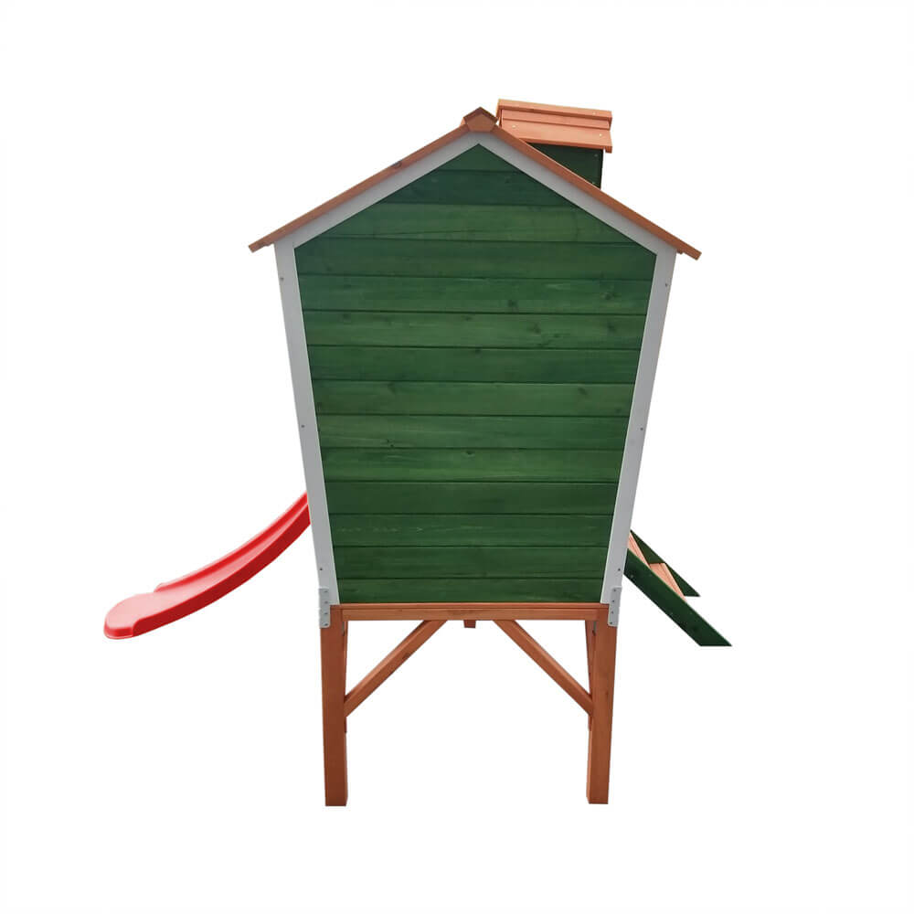 Haus auf Stelzen erhöhtes Outdoor Spielhaus mit Rutsche Leiter Tannenholz
