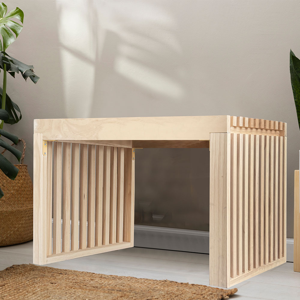 Home Deluxe Banco de madera LORA natural - 78 cm