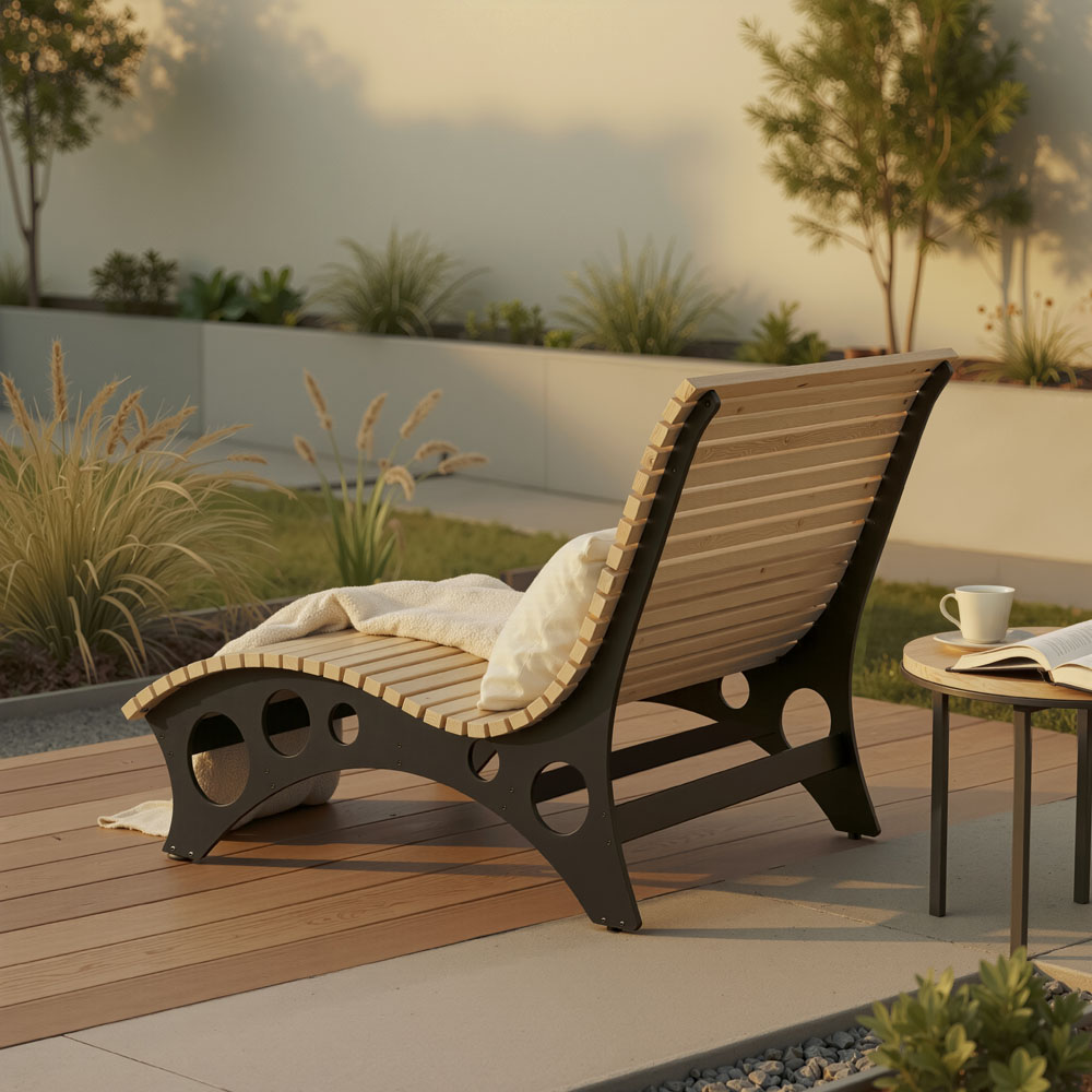 Home Deluxe Sofá madera Wave / sofá bosque TAIGA - 120 cm 3