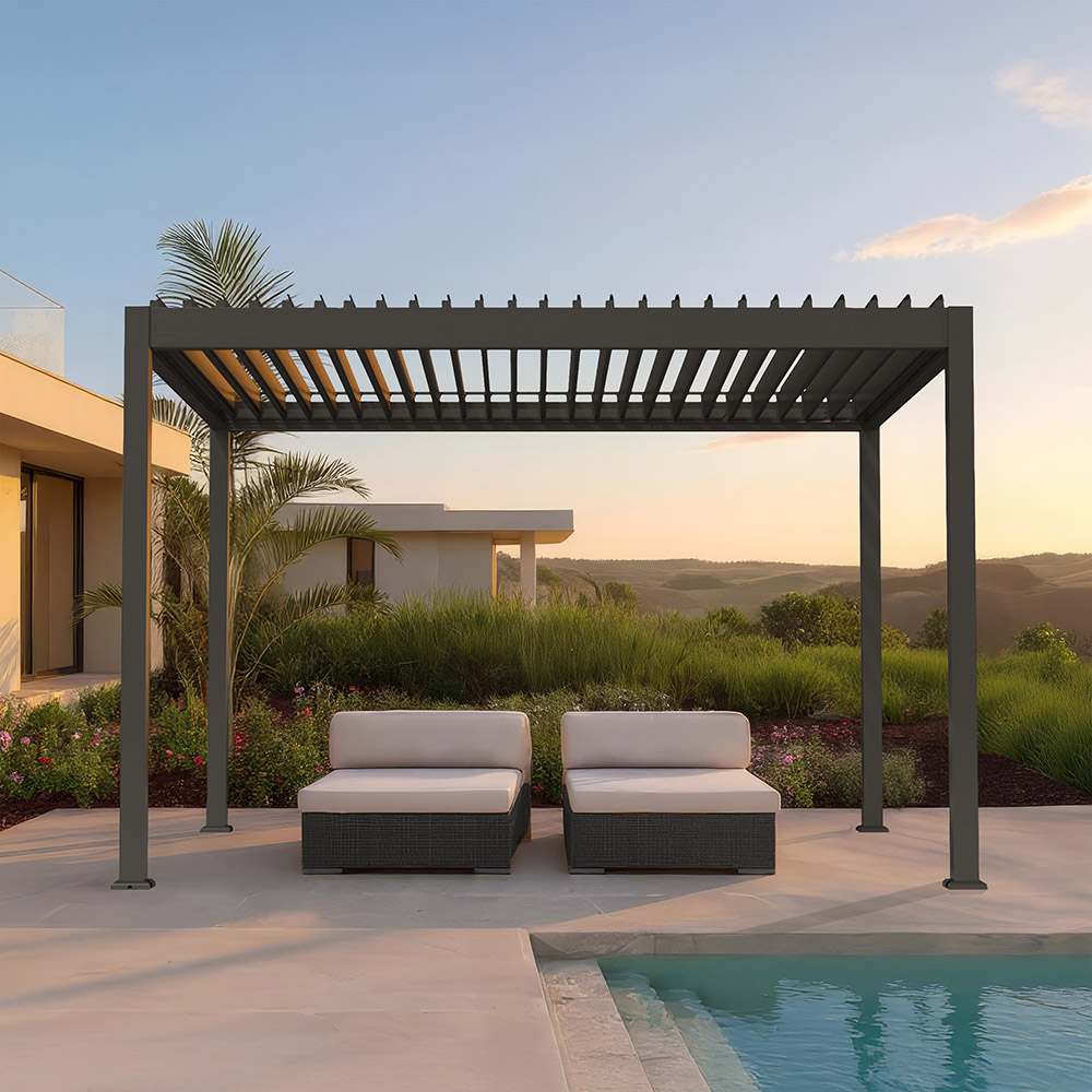 Home Deluxe Pérgola eléctrica de aluminio FAYLA incl. 1 x pantalla - antracita