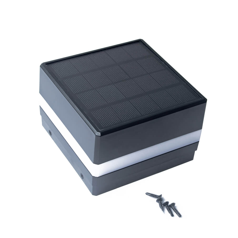 LED Pfostenabdeckung Gummi WPC Sichtschutzzaun Beleuchtung RANO Solar
